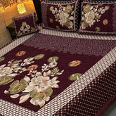 Fancy Velvet Bed Sheet Set - 4 Pieces  FVB 217